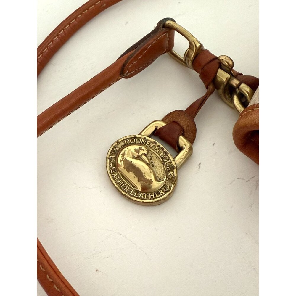 Dooney & Bourke Beige/Tan CAVALRY All-Weather Leather Mini Belt Bag Crossbody - Picture 4 of 6